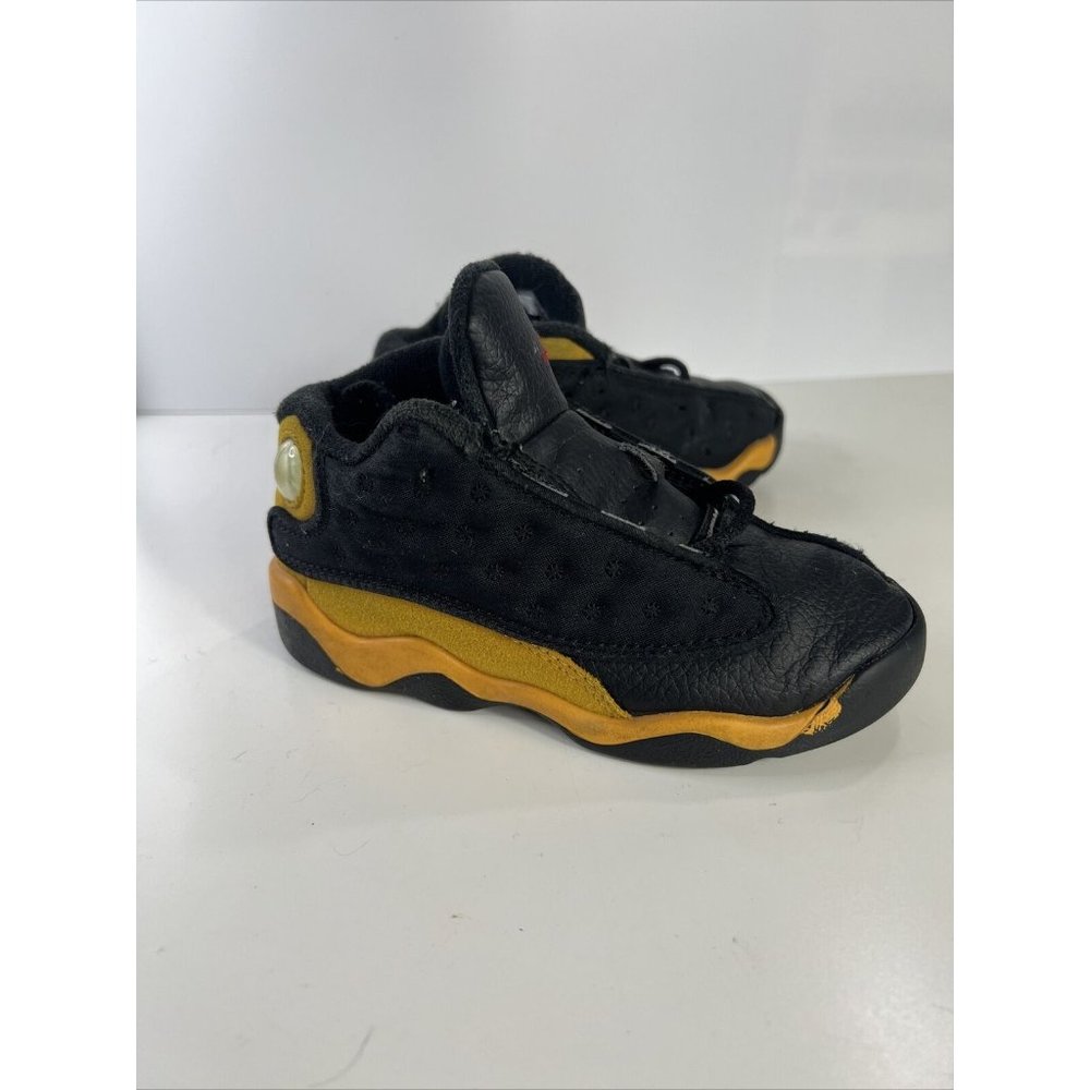Nike Air Jordan 13 Retro Baby Toddler Shoes Size 9c Black & Yellow 414581-035
